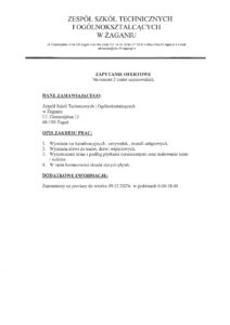 zAPYTANIE OFERTOWE Na remont 2 toalet uczniowskich